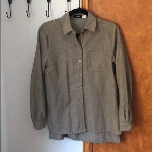 BDG Linen Blend Button Down Shirt